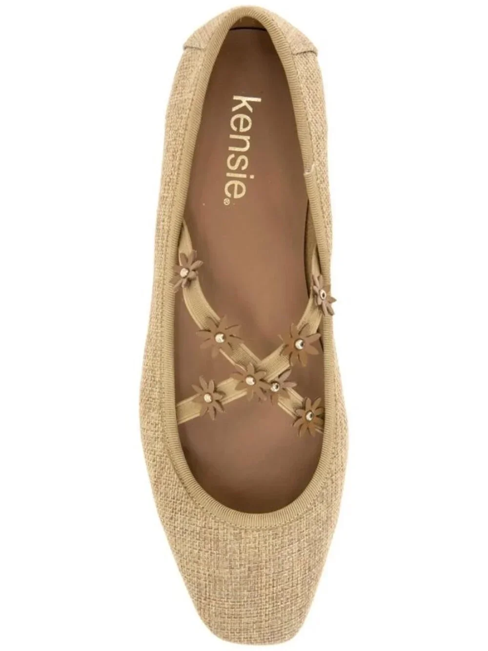 Kensie Women’s Floria Woven Mary Jane Flat. Sz: 8.5